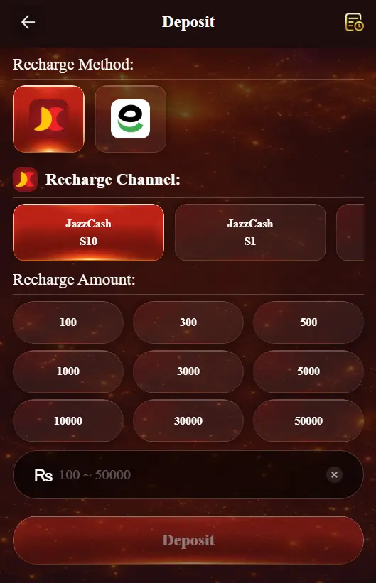 66rs App deposit methods