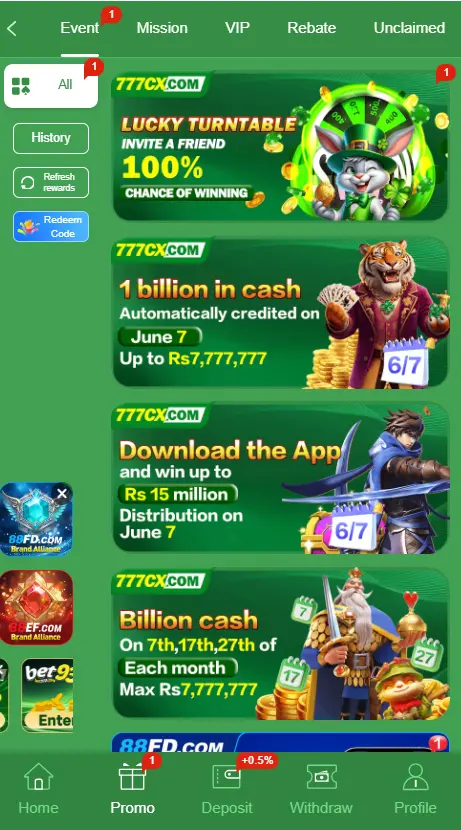 cx777 game promotions