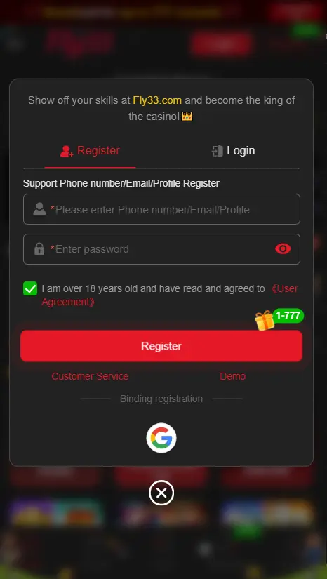 register now to fly33