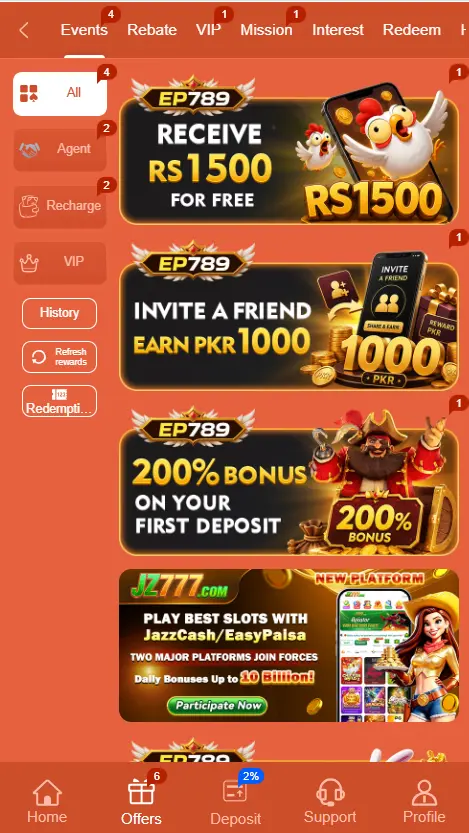 Promotions and Bonuses on 789eP